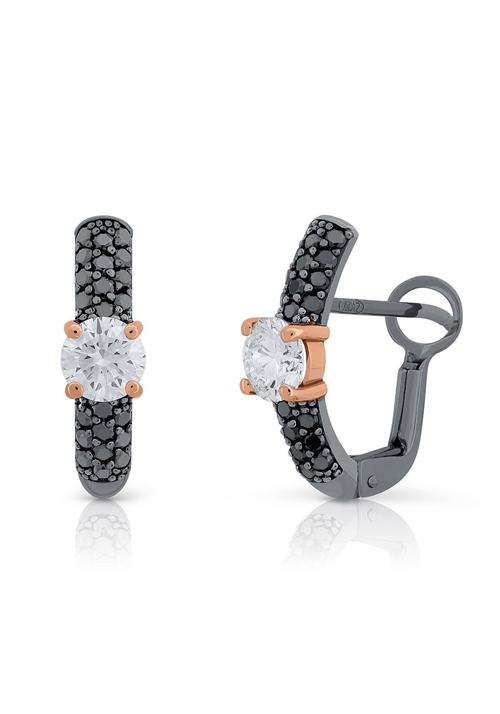 Pendientes en Oro Rosa Primera Ley con Diamantes 0018PORDI