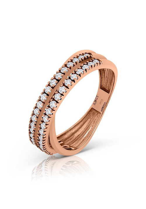 Sortija en Oro Rosa Primera Ley con Diamantes 0063SORRDI