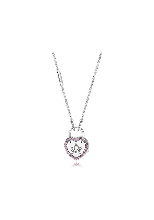 Collar PANDORA CORAZN CANDADO 396583 FPC-60